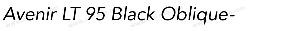 Avenir LT 95 Black Oblique字体转换